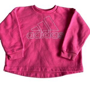 EUC! Adidas Pink Logo Crewneck Sweatshirt - 2T
